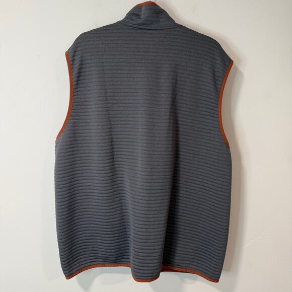 L.L.Bean Men's Airlight Vest Full Zip XXL Reg Gray Orange - Picture 5 of 6